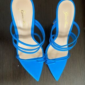 Blue Strappy Heels